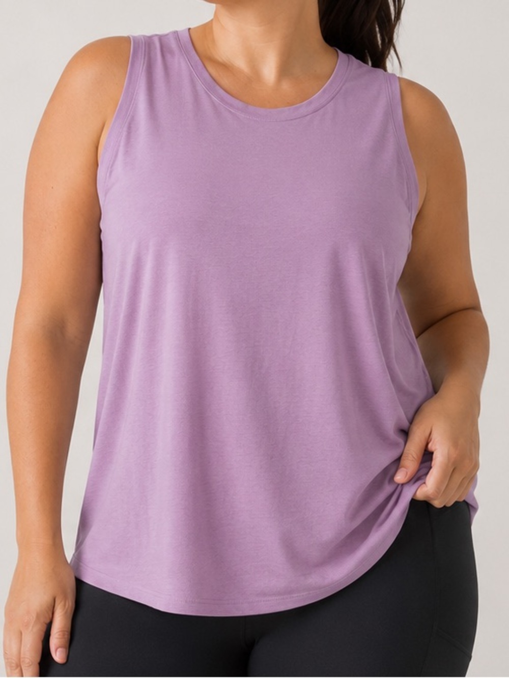 Athleta 3X Mauve Pink Sleeveless Muscle Tank Top Modal Stretch Plus Size